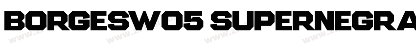 BorgesW05 SuperNegra字体转换 BorgesW05 SuperNegra字体转换